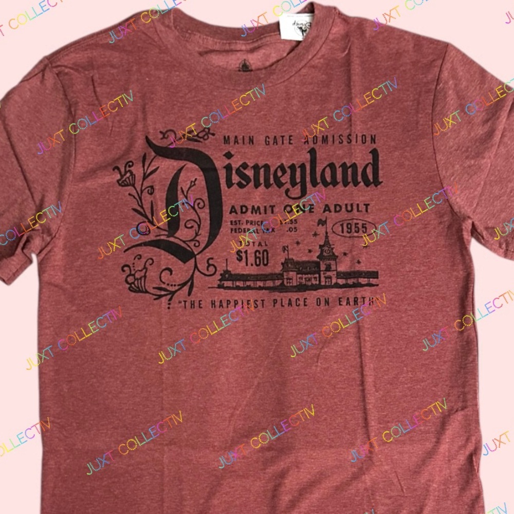 NWT Disneyland Resort Admission Ticket Graphic T-Shirt